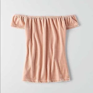 American Eagle Pink Velvet Top